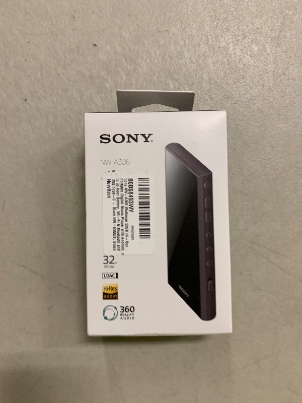 Photo 1 of Sony NW-A306 Walkman 32GB Hi-Res Portable Digital Music Player with Android, up to 36 Hour Battery, Wi-Fi & Bluetooth and USB Type-C – Black NW-A306/B, Black