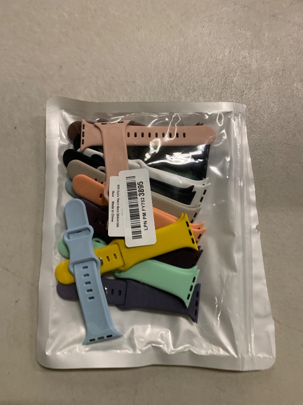 Photo 1 of 15 Pack Soft Silicone Bands Compatible with Apple Watch Band 40mm 41mm 38mm 45mm 44mm 42mm 46mm 49mm for Women Men,Sport iWatch bands Replacement Strap Wristbands for iWatch SE Series 10 9 8 7 6 5 4 3