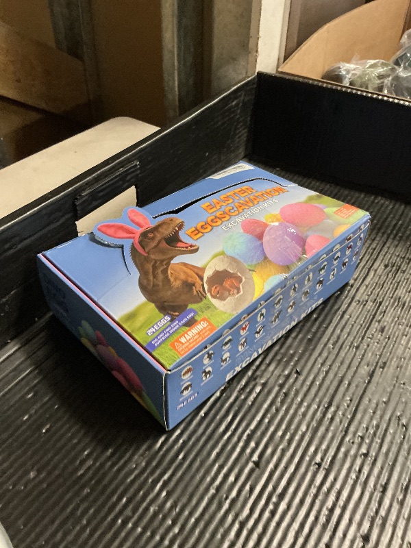 Photo 1 of 24 Pack Colorful Dinosaur Eggs Excavation Kit with Learning Cards - Dino Dig STEM Science Toy for Kids - Easter Basket Stuffers, Party Favors Birthday Gifts Classroom Activities for Boys Girls Age 3+