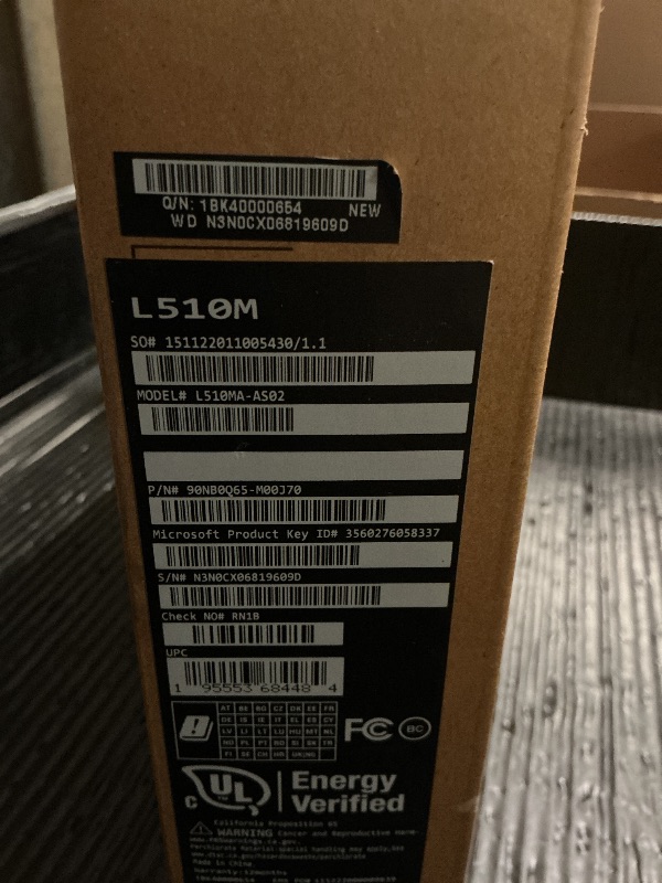 Photo 1 of ASUS Vivobook Go 15 L510 Thin & Light Laptop Computer, 15.6” FHD Display, Intel Celeron N4020 Processor, 4GB RAM, 64GB Storage, Windows 11 Home in S Mode, 1 Year Microsoft 365, Star Black, L510MA-AS02