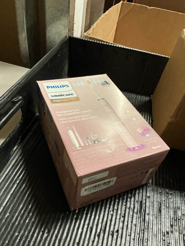 Photo 1 of Philips Sonicare DiamondClean Smart 9500 Electric Toothbrush, Sonic Toothbrush with App, Pressure Sensor, Brush Head Detection, 5 Brushing Modes and 3 Intensity Levels, Pink, Model HX9923/21