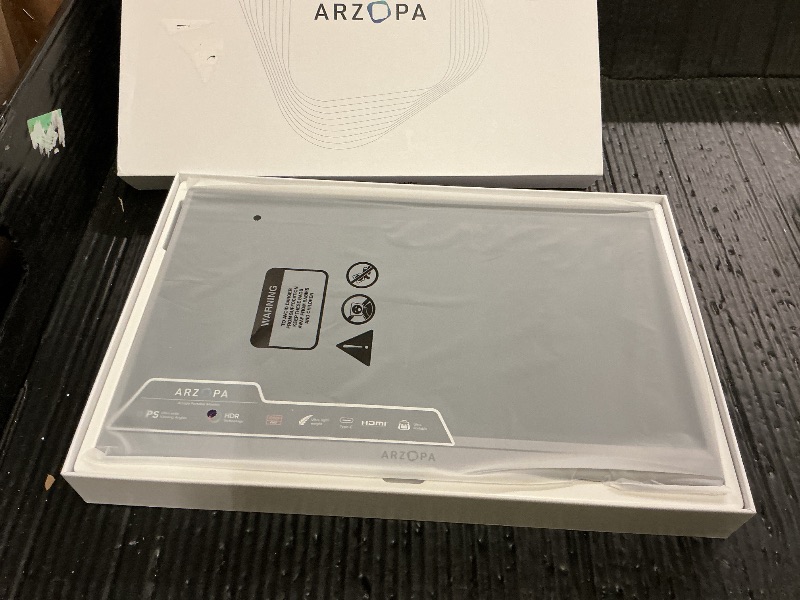 Photo 1 of ARZOPA Portable Monitor 15.6'' FHD 1080P - Ultra-Slim Portable Laptop Monitor with Kickstand - IPS Display for PC, MAC, Phone, Xbox, PS5 - USB C & HDMI Connectivity - A1 Gray