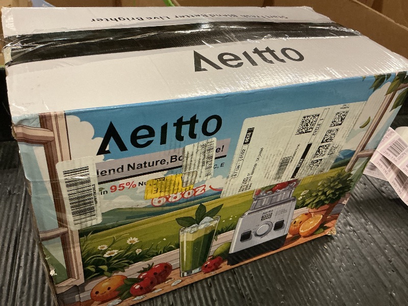 Photo 1 of Aeitto Blenders for Kitchen with 68Oz. Large Capacity, 1800W Max Power Smoothie Blender, 3 Preset Programs & 7 Speeds, Professional Countertop Blender for Smoothies, Ice Crush, Generation2 Silver