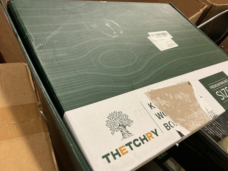 Photo 1 of THETCHRY Walnut Wood Cutting Boards for Kitchen, Large Chopping Board Double Sided, End Grain Cutting Board with Handle, Charcuterie Butcher Block for Meal Prep & Serving with Gift Box, 17"×13"×1"