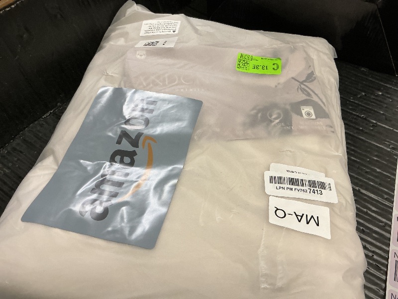 Photo 1 of Andency Beige Ruffle Duvet Cover Queen(90x90Inch), 3 Pieces Ruffled Farmhouse Shabby Chic Duvet Cover for Girls Kids Women, Soft Microfiber Duvet Cover Set with Zipper Closure & Corner Ties