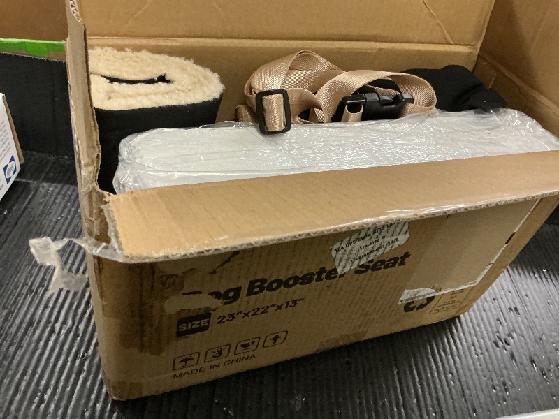 Photo 1 of ZOMISIA Dog Car Seat for Small Dogs - Waterproof Pet Booster Seat for Car with Clip-On Safety Leash, Travel Carrier for Medium Puppy up to 25 lbs, Memory Foam Filling and Adjustable Buckles, Black