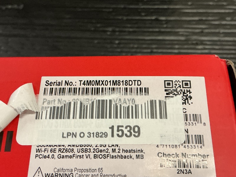 Photo 1 of Asus ROG Strix B550-F Gaming WiFi II AMD AM4 (3rd Gen Ryzen) ATX Gaming Motherboard (PCIe 4.0,WiFi 6E, 2.5Gb LAN, BIOS Flashback, HDMI 2.1, Addressable Gen 2 RGB Header and Aura Sync)