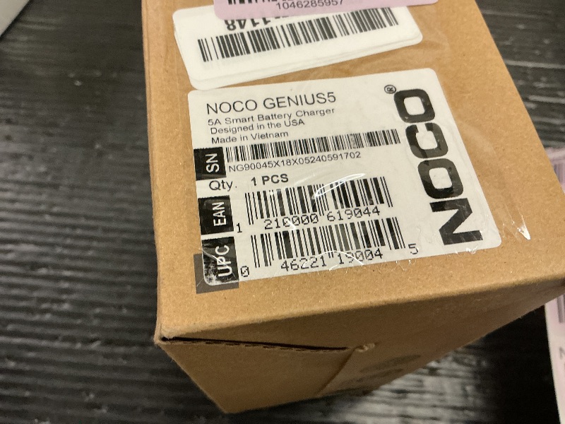 Photo 1 of NOCO GENIUS5: 5A 6V/12V Smart Battery Charger – Automatic Maintainer, Trickle Charger & Desulfator with Overcharge Protection & Temperature Compensation – for Lead-Acid & Lithium Batteries