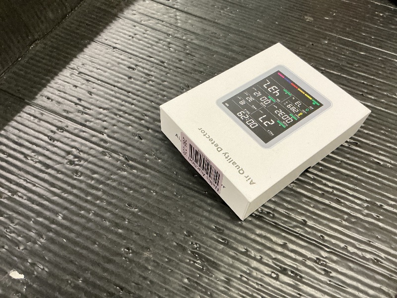 Photo 1 of Professional Indoor Air Quality Monitor with AQI Beep Alarms, Portable Real-Time Detector for Home Cars Plants and Pets (White)