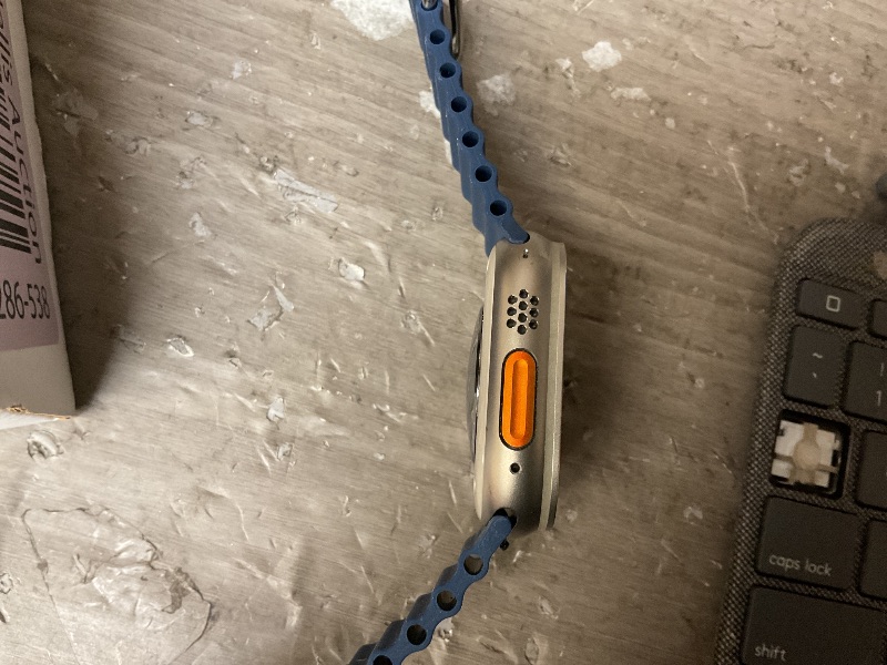 Photo 1 of Apple Watch Ultra 2 [GPS + Cellular, 49mm] - Titanium Case with Blue Ocean Band, One Size (Renewed)