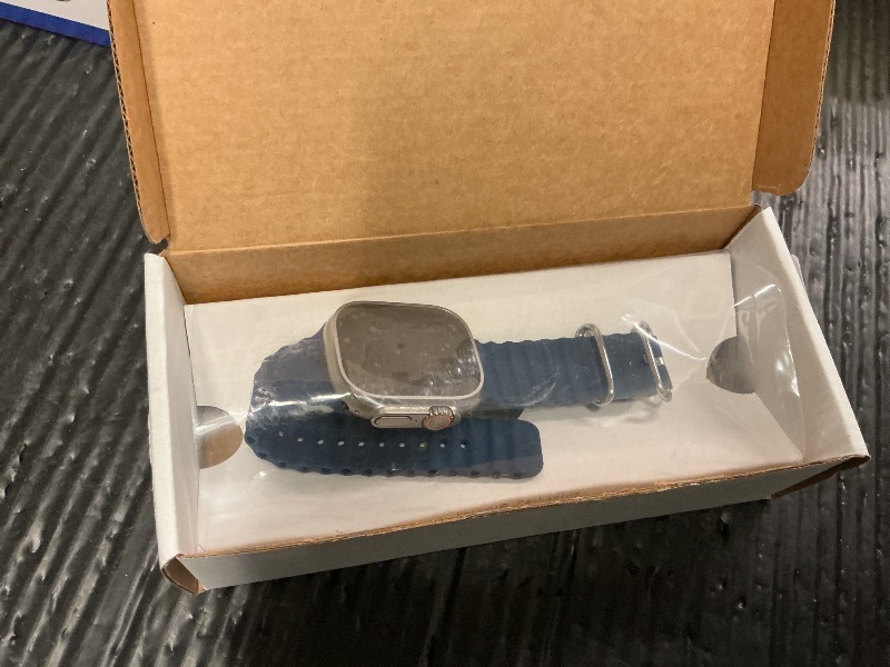 Photo 1 of Apple Watch Ultra 2 [GPS + Cellular, 49mm] - Titanium Case with Blue Ocean Band, One Size (Renewed)