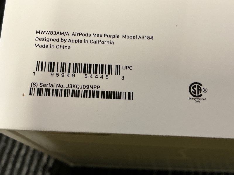 Photo 1 of Apple AirPods Max Wireless Over-Ear Headphones, Pro-Level Active Noise Cancellation, Transparency Mode, Personalized Spatial Audio, USB-C Charging, Bluetooth Headphones for iPhone - Purple