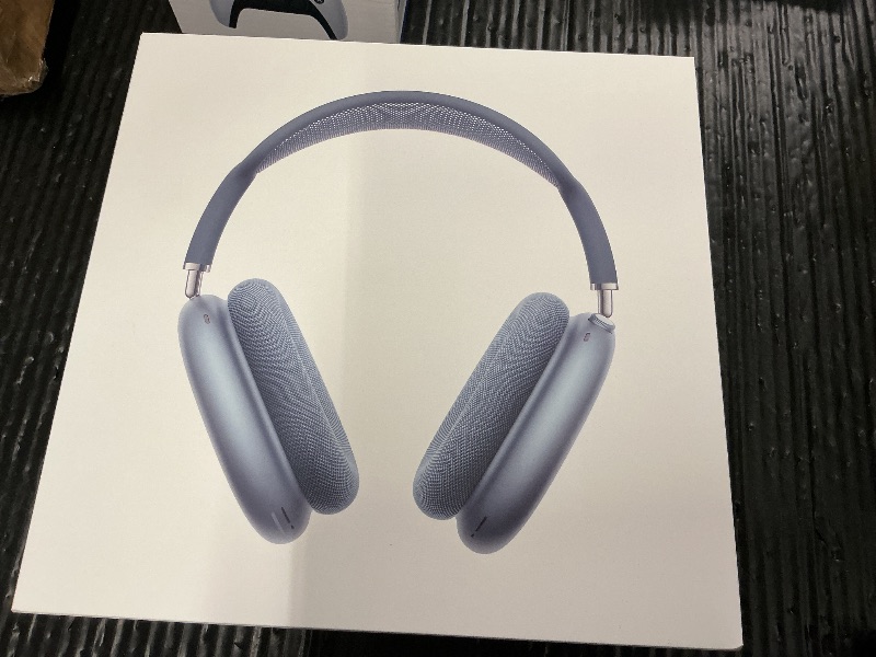 Photo 1 of Apple AirPods Max Wireless Over-Ear Headphones, Pro-Level Active Noise Cancellation, Transparency Mode, Personalized Spatial Audio, USB-C Charging, Bluetooth Headphones for iPhone - Blue