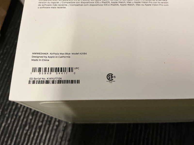 Photo 1 of Apple AirPods Max Wireless Over-Ear Headphones, Pro-Level Active Noise Cancellation, Transparency Mode, Personalized Spatial Audio, USB-C Charging, Bluetooth Headphones for iPhone - Blue