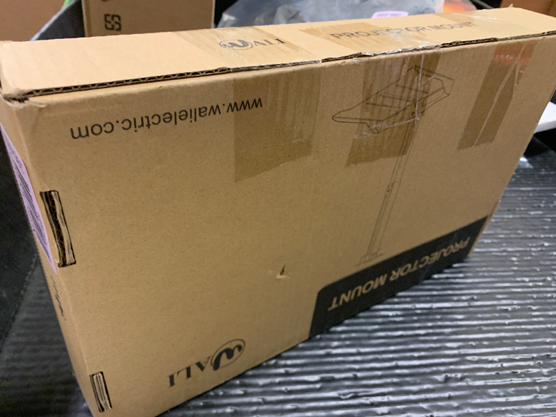 Photo 1 of WALI Projector Ceiling Mount Tray?Projector Wall Mount Holds up to 22lbs, Height Adjustable Universal Projectors Mount, No Hole Installation, Hidden Cable Routing, Black(PM-005-B)