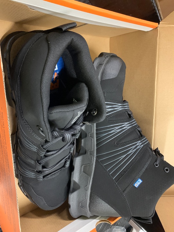 Photo 1 of Timberland PRO Men's Powertrain Mid Alloy Safety Toe Static Dissipative Athletic Industrial Work Shoe, Black Synthetic-2024 New, 13W