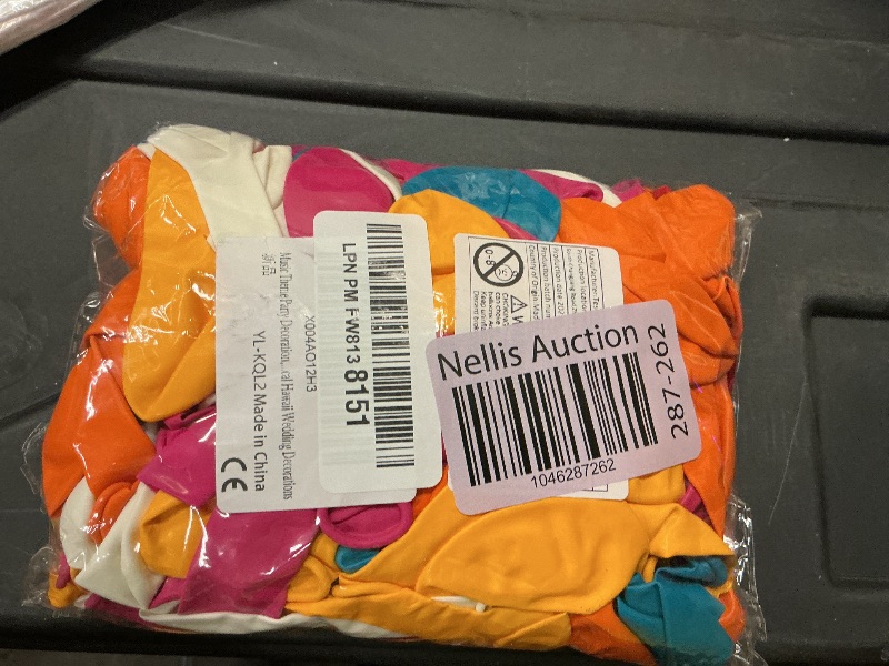 Photo 1 of 172Pcs Summer Tropical Balloon Arch Garland Kit,Hot Pink Yellow Orange Lake Blue Rainbow Balloon for Hawaiian Luau Birthday Baby Shower Summer Pool Party Music Festival Theme Party Decorations