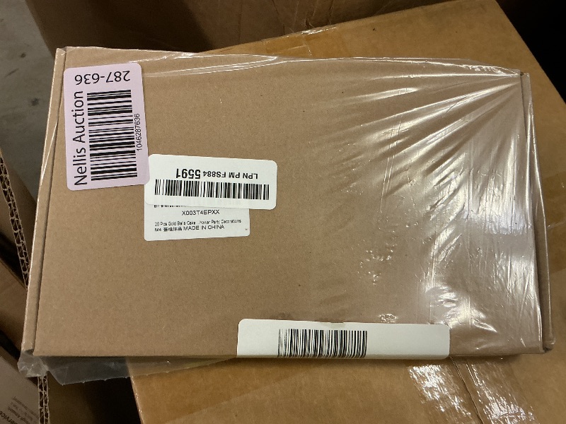 Photo 1 of 20 Pcs Gold Balls Cake Toppers, 8 Pcs Gold Palm Leaves Cake Decorations, Foam Balls Paper Palm Leaf Cake Insert Toppers Decorations for Birthday Wedding Baby Shower Party Decorations