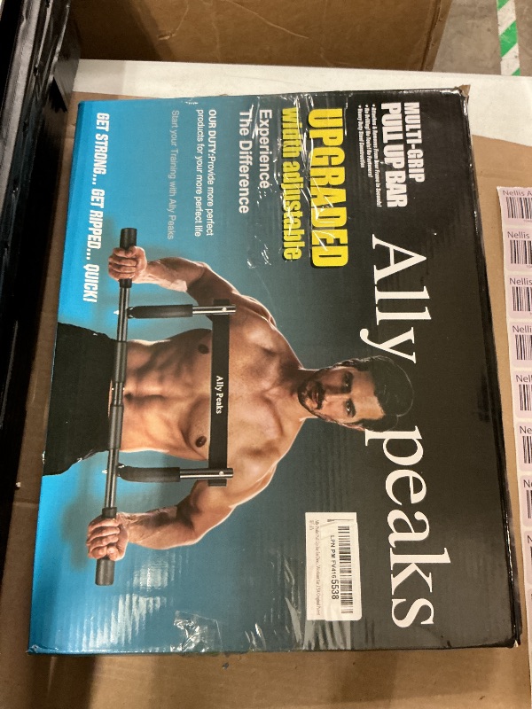Photo 1 of Ally Peaks Pull Up Bar for Doorway,Multiple Levels Width Adjustable Pull Up Bar Accurately Match Wide and Narrow doorframe,Indoor Chin-Up Bar Workout Bar,USA Original Patent