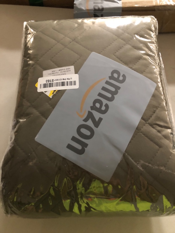 Photo 1 of Ameritex Couch Sofa Slipcover 100% Waterproof Nonslip Quilted Furniture Protector Slipcover for Dogs, Children, Pets Sofa Slipcover Machine Washable (Green, 68")