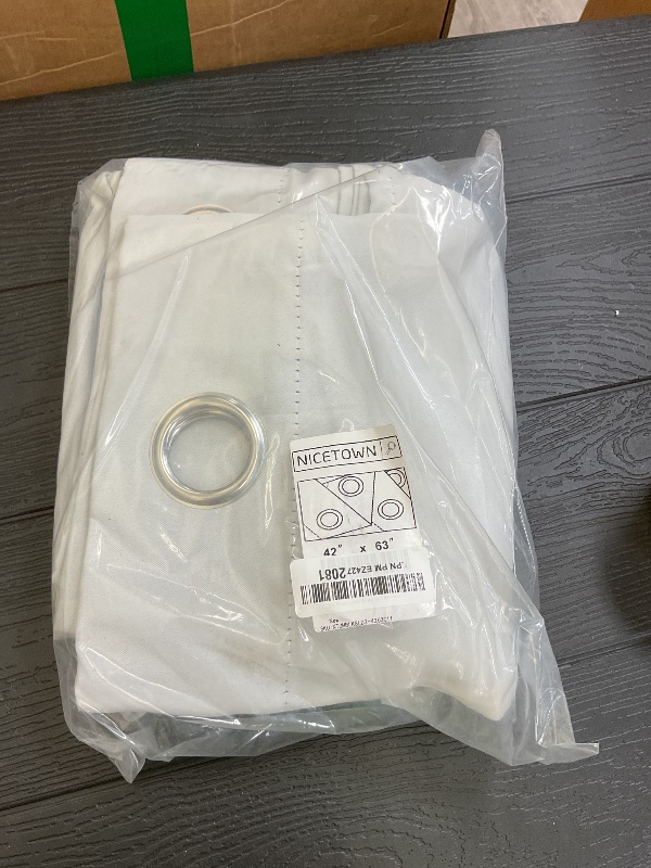 Photo 1 of NICETOWN Window Treatment Thermal Insulated Grommet Room Darkening Curtains Drapes for Bedroom(2 Panels,42 by 63,Platinum-Greyish White)