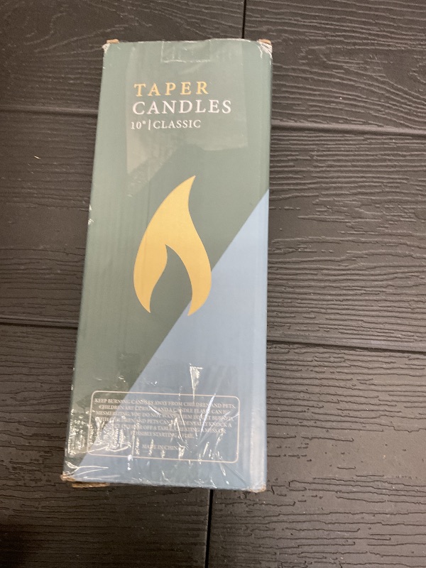 Photo 1 of 12 Pack White Taper Candles - Taper Candles 10 Inch Dripless, Smokeless & Unscented - 8 Hours Long Burning - Tall Candlesticks - Ideal for Weddings, Dinner Parties, Home Decor, Birthday Party