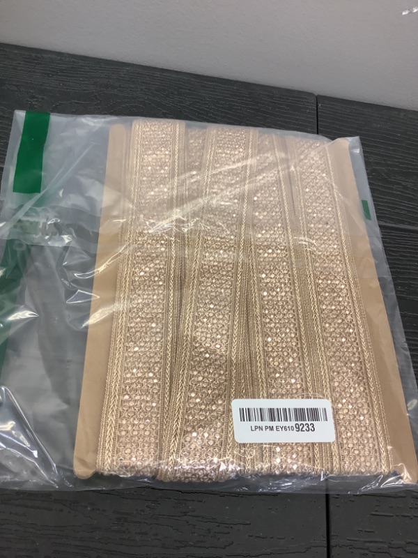 Photo 1 of 5 Yards?Width 43mm/1.69Inch, lace Trim Craft Ribbon Decorated Gimp Trim for Wedding Bridal, Performance Costumes or Jewelry, Crafts and Sewing ?Champagne?
