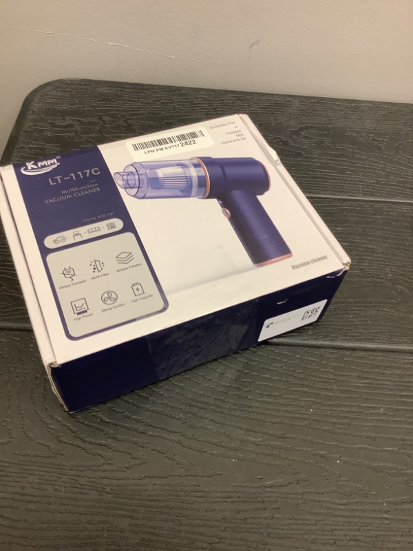 Photo 1 of KMM Handheld Car Vacuum Cleaner, 9000Pa Vacuum Cleaner and Air Duster, 120W High Power Hand Held Vacuum with LED Light and Multi-Nozzles for Car, Home, Office, Pet