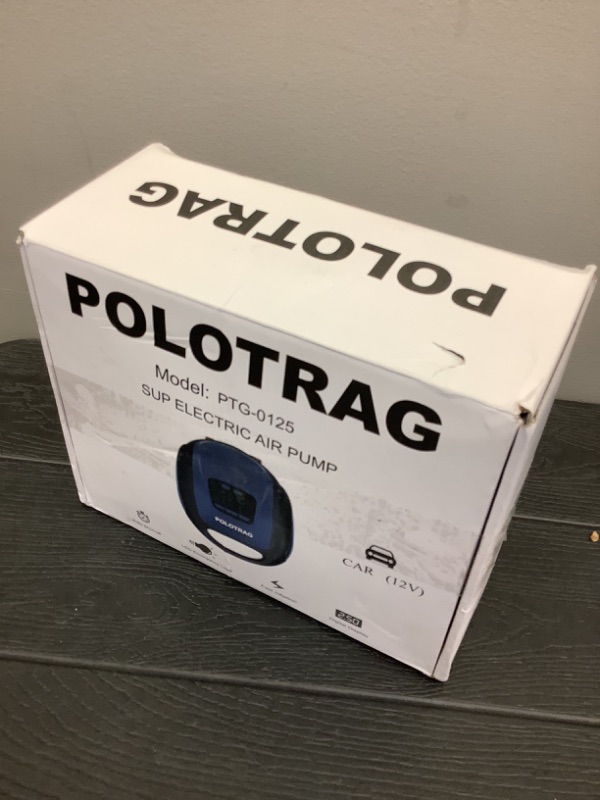 Photo 1 of Polotrag Paddle Board Pump, SUP Electric Pump, Professional 20 PSI Portable Air Compressor with Auto-Off, Deflation Function and 12V Car DC Air Pump for Inflatables, Kayaks and Boats