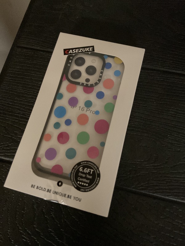 Photo 1 of Clear TPU Phone Case Cover for iPhone 16 Pro with Design, Drop Protection, Cute Case for Girl Women, Colorful Polka Dots
