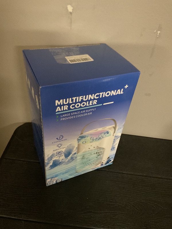 Photo 1 of IWENNUAN Portable Air Conditioners, 4 in 1 Portable AC Unit with Remote, 1500ml Water Tank, 3 Speeds, 6H Timer, 2 Spray Mist, 7 Night Light, Personal Mini Air Conditioner for Bedroom