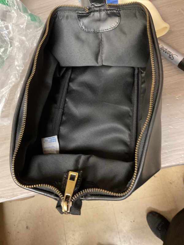 Photo 1 of HLC Leather Toiletry Bag for Men Best Gift Premium Genuine Leather Dopp Kit Shaving Kit Organizer Travel Kit Pouch Bag for Men Large Size Black