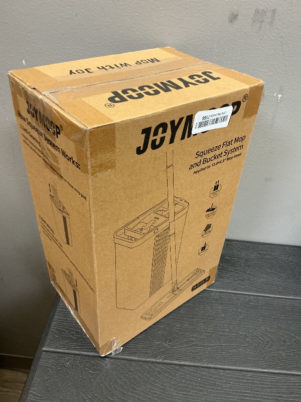 Photo 1 of JOYMOOP Mop and Bucket with Wringer Set for Home, Flat Mop and Bucket System, Mops for Floor Cleaning and Wall Cleaner, with 3 Reusable Microfiber Mop Pads
