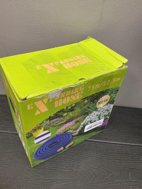 Photo 1 of 75 ft Garden Hose - 2025 New Upgraded Flexible Water Hose - Ultra Lightweight Kink-free Car Washing Pipe with 10 Function Sprayer and 3/4" Solid Brass Fittings - Durable,Leak proof Garden Hoses