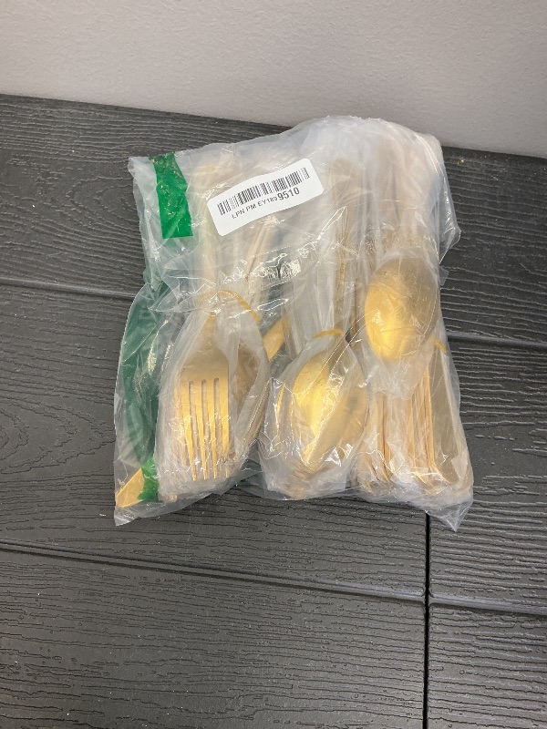 Photo 1 of 60-Pcs Gold Silverware Set - Stainless Steel Flatware Cutlery Set Service for 20, Mirror Polished Gold Flatware Set Include Forks Spoons Knives for Home, Wedding, Restaurant, Dishwasher Safe