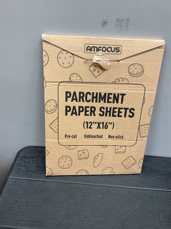 Photo 1 of 200 PCS Unbleached Parchment Paper Sheets for Baking 12x16 Inches, Non-Stick and Non-Toxic Pre-cut Parchment Sheets for Oven, Cooking, Grilling, Air Fryer and Steaming - Fit for Half Sheet Pans