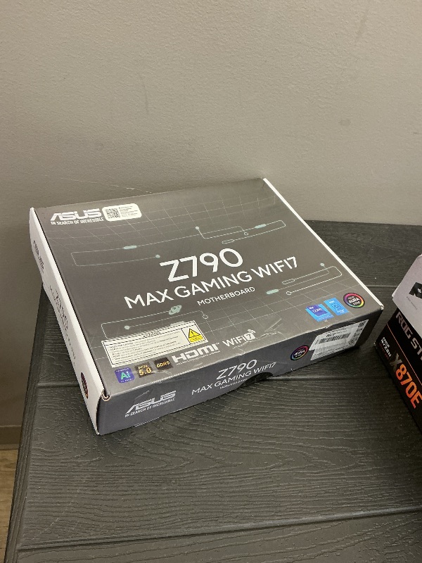 Photo 1 of ASUS Z790 MAX Gaming WIFI7 Intel Z790 (LGA 1700) ATX Motherboard with PCIe 5.0, Three M.2 Slots, 14+1 DrMOS, DDR5, WiFi 7, Realtek 1Gb LAN, HDMI, USB 20Gbps Type-C®, Thunderbolt™ (USB4®), Aura Sync