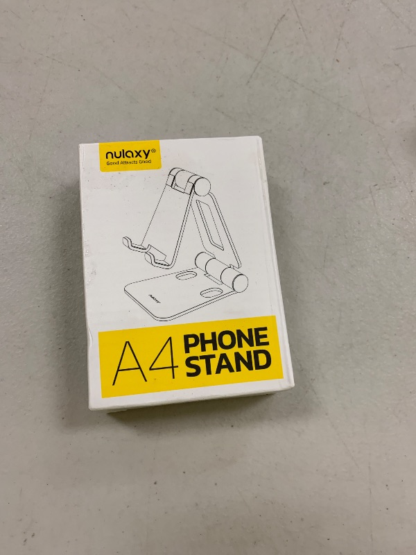 Photo 1 of Nulaxy Dual Folding Cell Phone Stand, Fully Adjustable Foldable Desktop Phone Holder Cradle Dock Compatible with iPhone 17 16 15 14 13 12 11 Pro Max Xs Xr X 8, Nintendo Switch, All Phones - Blue