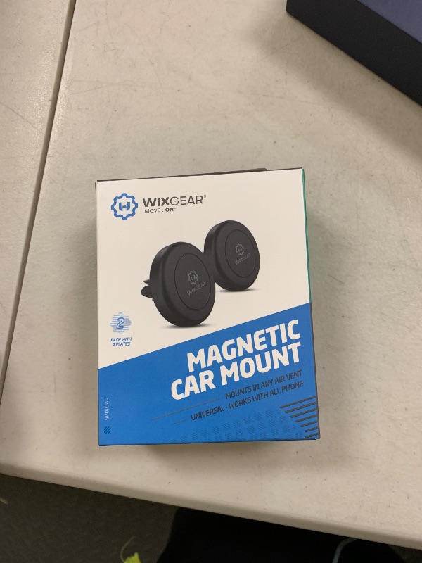 Photo 1 of Magnetic Phone Holder for Car, WixGear [2 Pack] Universal Air Vent Magnetic Phone Mount for Car, Car Phone Holder Mount for Cell Phones and Mini Tablets with 4 Metal Plates