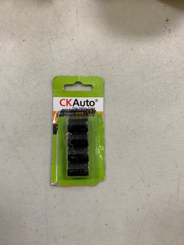 Photo 1 of CKAuto Tire Valve Stem Caps, Black, 4 pcs/Pack, Anodized Aluminum Tire Valve Cap Set, Corrosion Resistant, Universal Stem Covers for Cars Trucks Motorcycles SUVs and Bikes