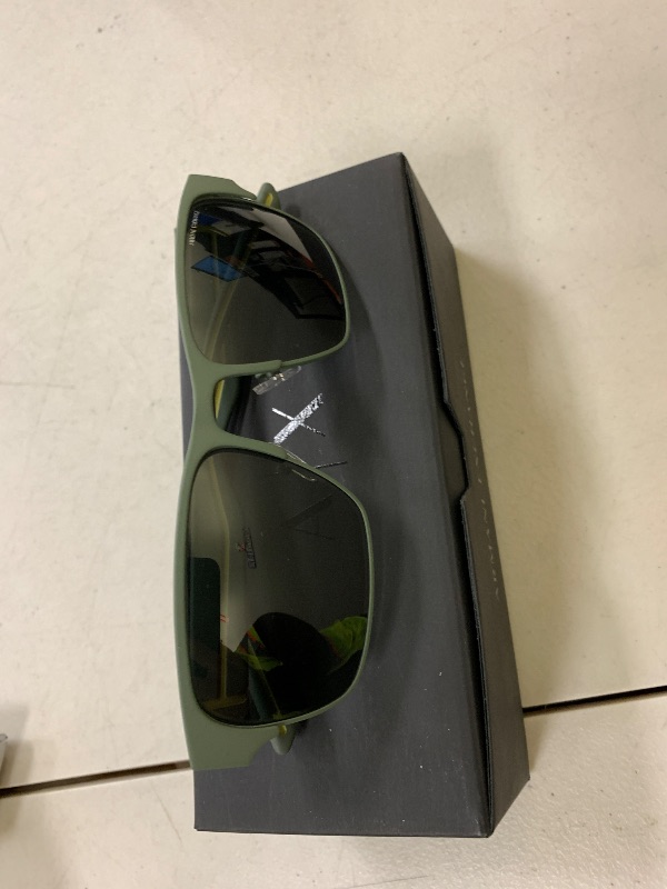 Photo 1 of Armani Exchange Man Sunglasses Matte Olive Frame, Dark Green Polarized Lenses, 57MM