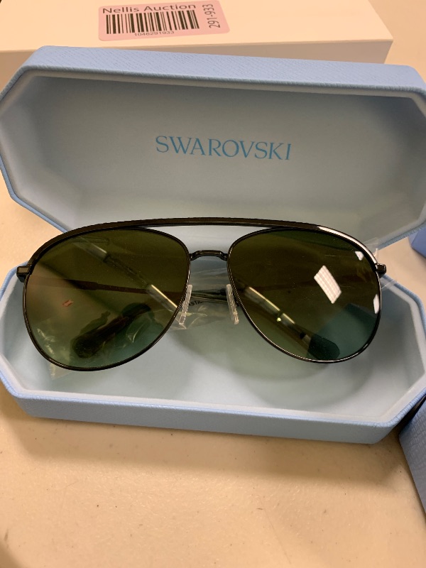 Photo 1 of Swarovski SK7005 Sunglasses, Black/Green Gradient Brown, 61 mm