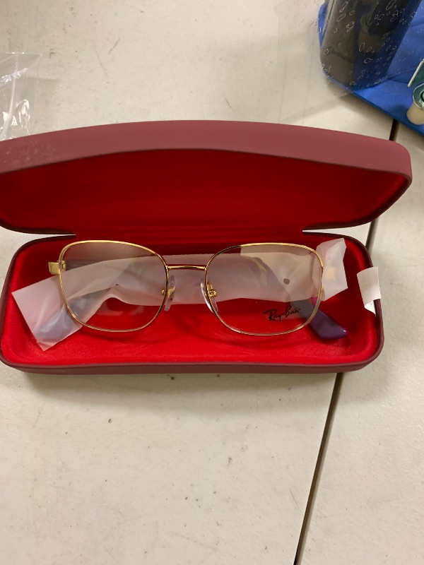 Photo 1 of Ray-Ban Kids' RY1059 Square Prescription Eyewear Frames, Gold/Demo Lens, 47 mm