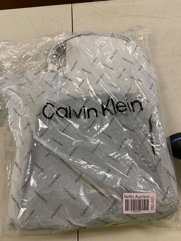 Photo 1 of Calvin Klein Reyna Novelty Triple Compartment Shoulder Bag, Black/Silver Combo