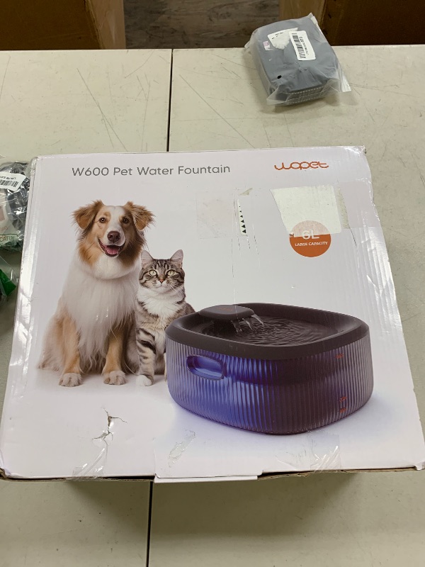 Photo 1 of WOPET Dog Water Fountain for Large Dogs, 6L/205oz/1.7Gal Automatic Dog and Cat Water Fountain,Dog Water Dispenser with Filter,Ultra-Quiet Pump,Great for Large Dogs Cats and Multi-Pet Home