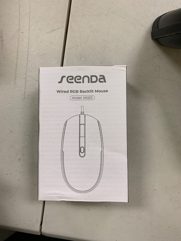 Photo 1 of seenda Wired Mouse - USB Computer Mice Wired with RGB Backlit Optical LED Mouse with Attached USB Cord for Laptops Notebooks Chromebook - Green