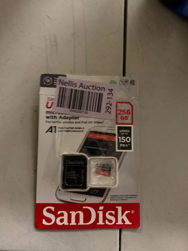 Photo 1 of SanDisk 256GB Ultra microSDXC UHS-I Memory Card with Adapter - Up to 150MB/s, C10, U1, Full HD, A1, MicroSD Card - SDSQUAC-256G-GN6MA [New Version]