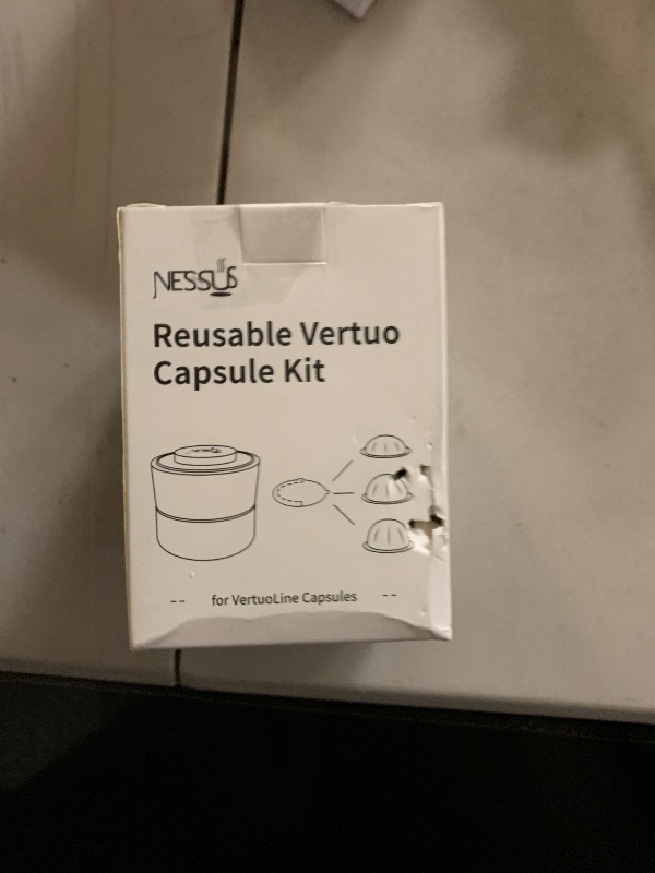 Photo 1 of Nessus Reusable Kit for Nespresso Pods Vertuo, Reuse Old Coffee Pods for Nespresso Vertuo: 100 Pcs Aluminum Foil Seal Lid, Holder, Brush, Refillable Vertuo Plus Next Capsule Machine(No Pods Come)