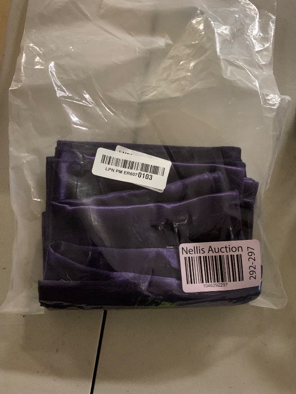 Photo 1 of KKJIAF 2 Pack Purple Table Runners 12 x 108 Inch, Rectangular Smooth Satin Silk Table Runner for Wedding, Banquet, Birthday Party Decoration
