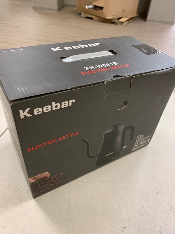 Photo 1 of Keebar Electric Kettle, Gooseneck Kettle with Auto Shut Off, 0.8L Small Eletric Tea Kettle, Precise Spout Designed for Coffee Tea, 1000W Quick Heat Up, Stainless Steel, Matte Black